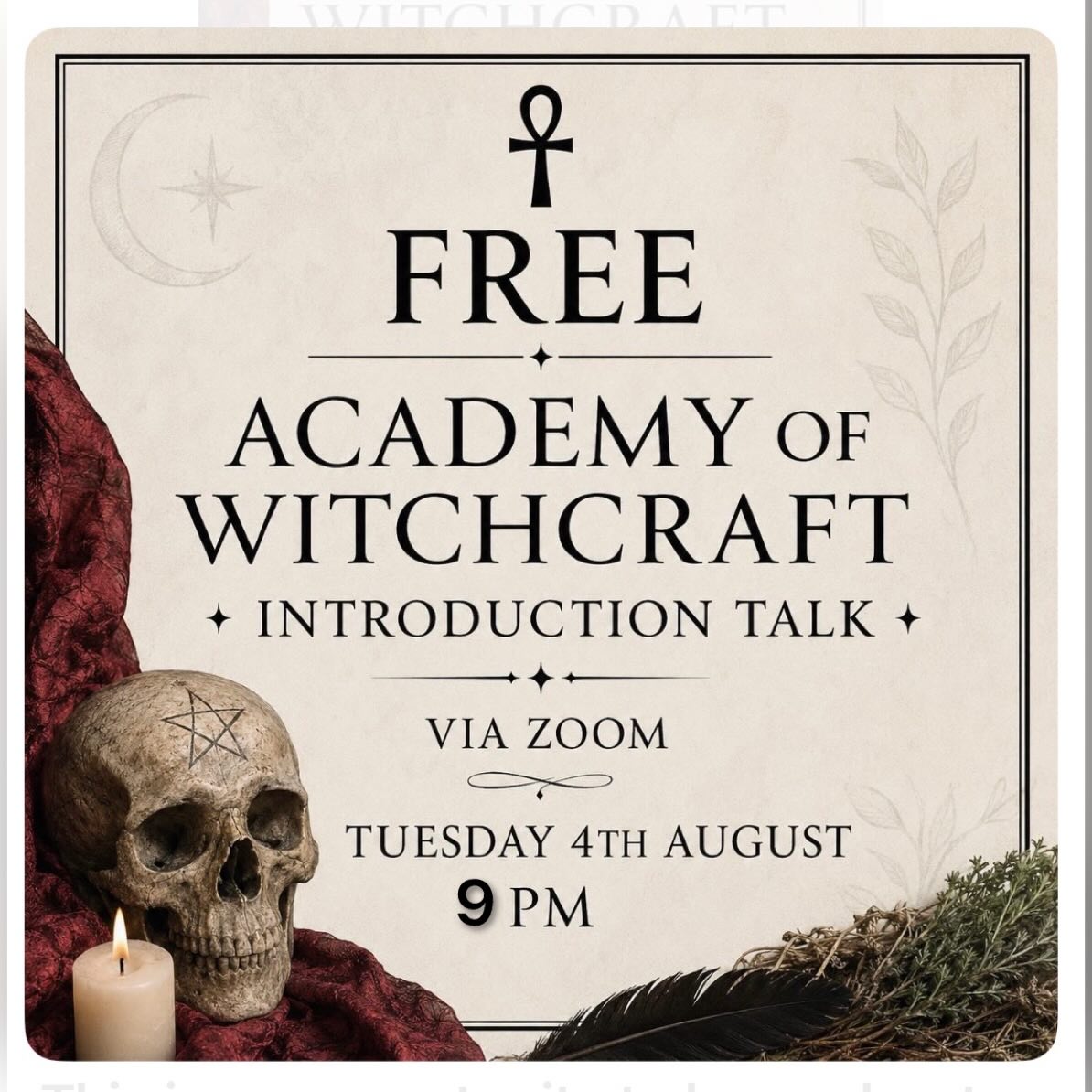 Academy of Witchcraft ~ Free Introduction Via Zoom